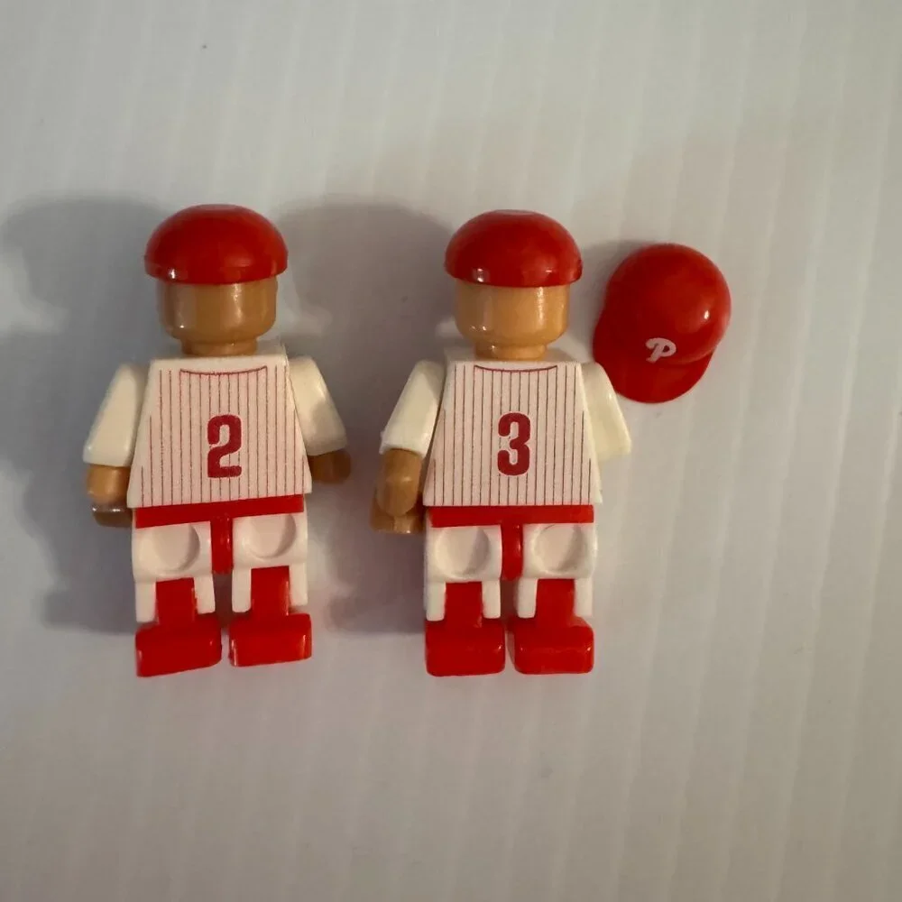 LEGO Philadelphia Phillies Minifigures Baseball Players Uniform Helmets Lot
